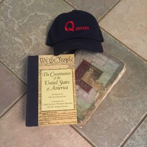 Bible, Constitution & Qanon hat